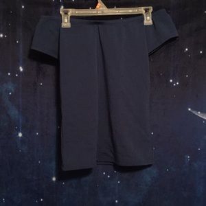 Navy blue off the shoulder top